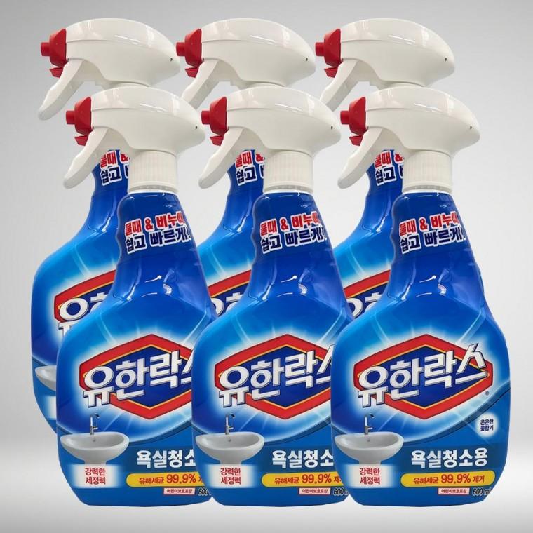 유한양행 유한락스 욕실청소용 세제 600mlx6개