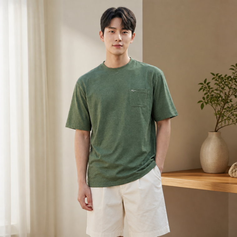 남성 자외선차단 라운드넥 반팔티셔츠 기능성 쿨링 운동복 상의