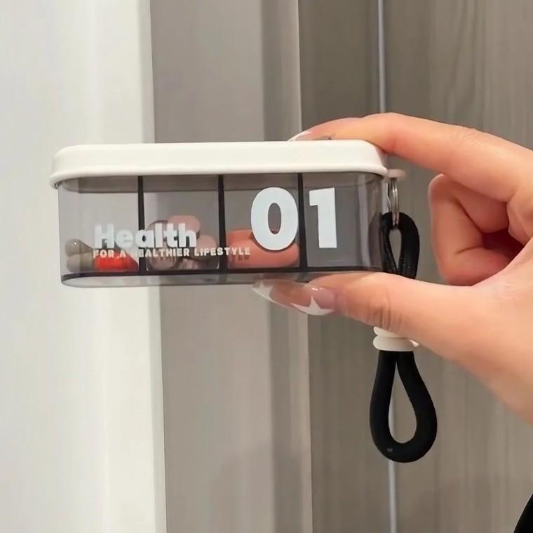 휴대용 4칸 약통 알약케이스 약보관함 약수납 건강 비타민 알약통