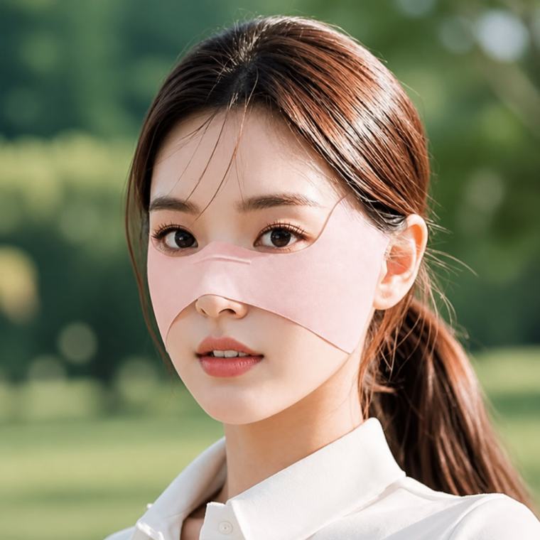 귀걸이형 나비 모양 얼굴 가리개 피부 보호용 페이스 커버 1400