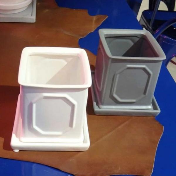 몰딩 10x10x12cm 화분 도자기꽃화분 이쁜화분