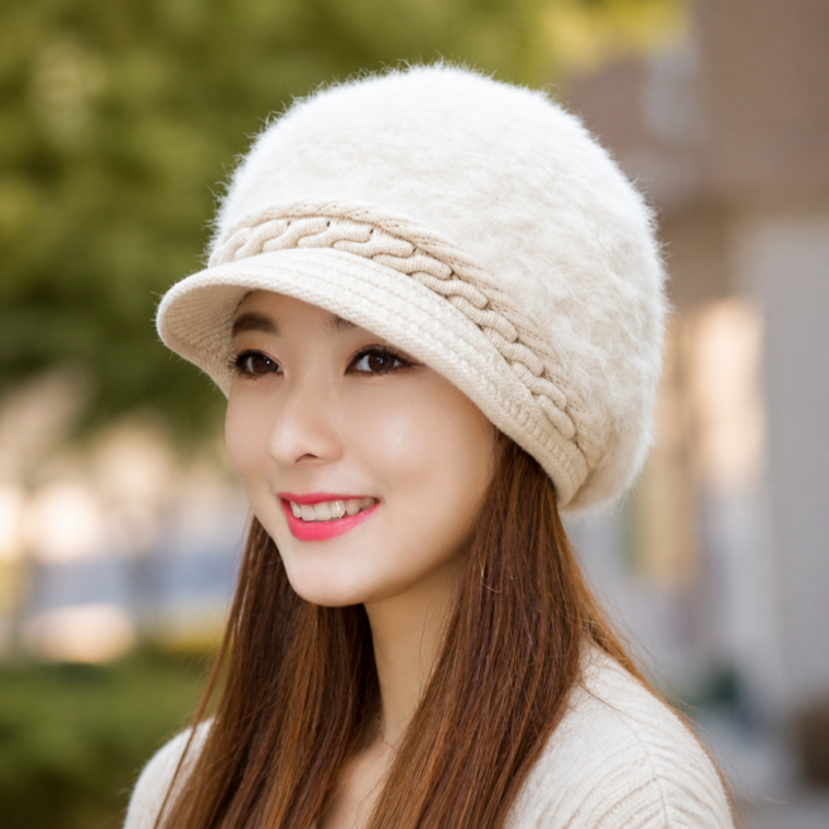 앙고라 보아캡 여성 방한모자 겨울 털벙거지 버킷햇 데일리 모자