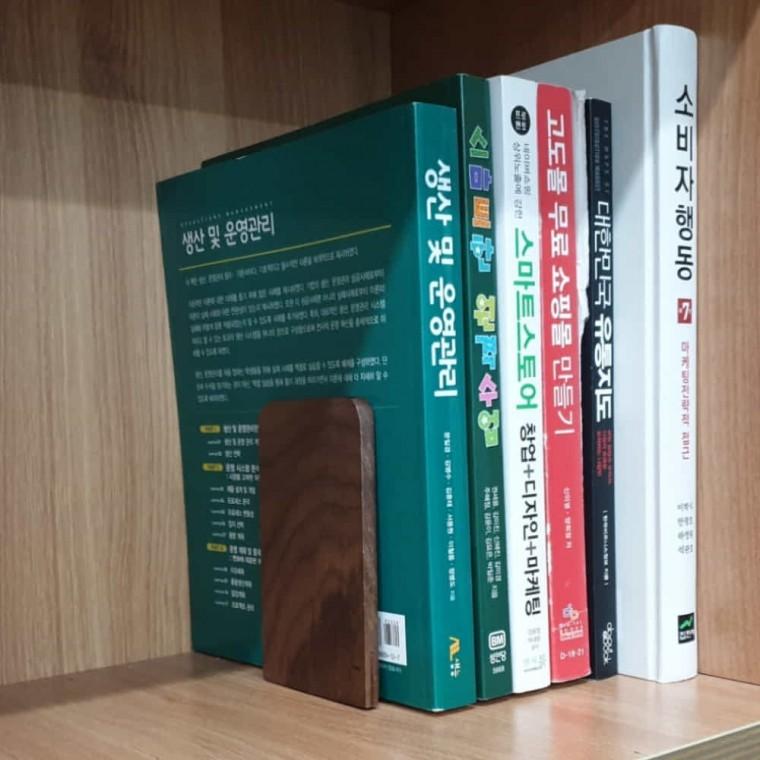 원목 책칸막이 스퀘어형 도서관북엔드 책넘어짐방지