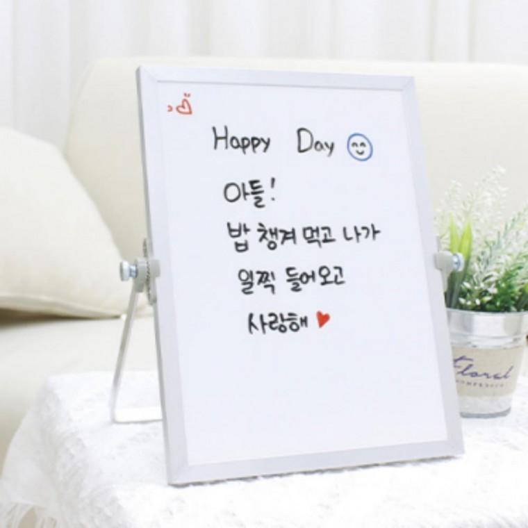 이동식 미니 회전 양면 스탠드 메모판 화이트 보드