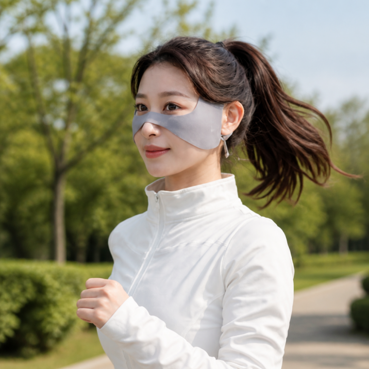 귀걸이형 나비존 얼굴 가리개 자외선 차단 필드 골프 마스크