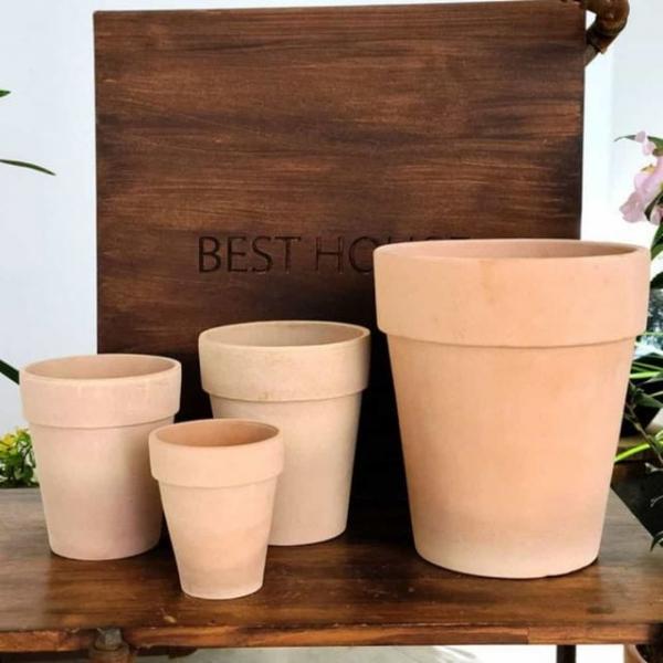 토분 살구색 14x17cm 토분화분 꽃화분