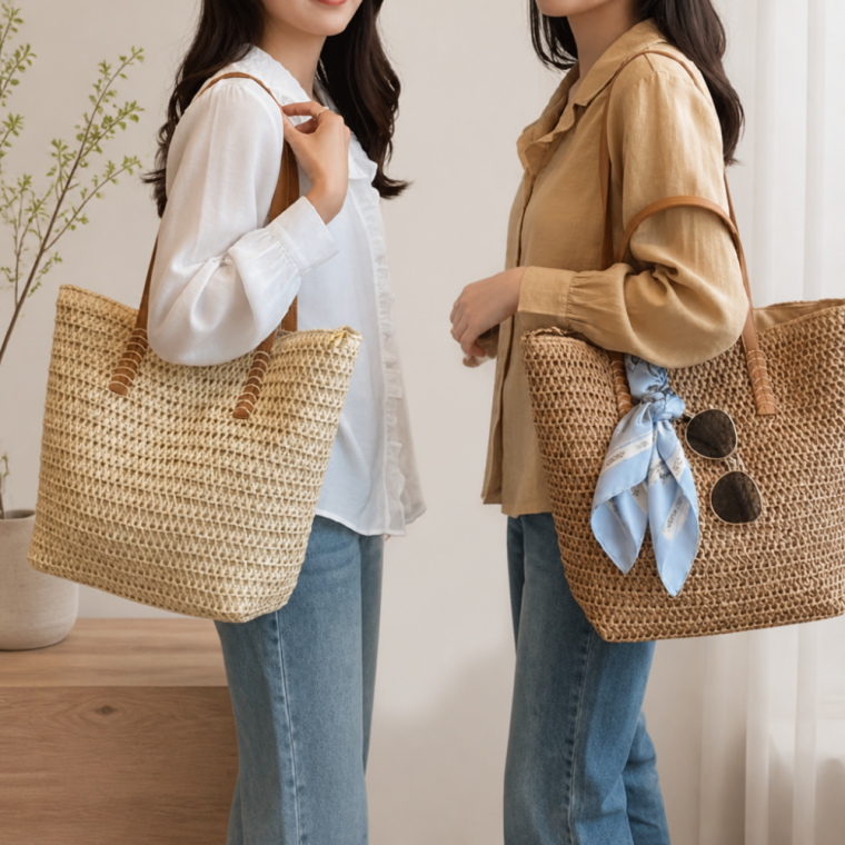 라탄 숄더백 여성 왕골 그물백 여름 휴양지 바캉스 비치백 토트백 피크닉가방