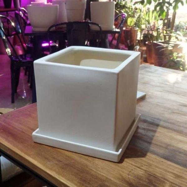 도기 화분 18x18x18cm 사각도자기화분 정사각화분