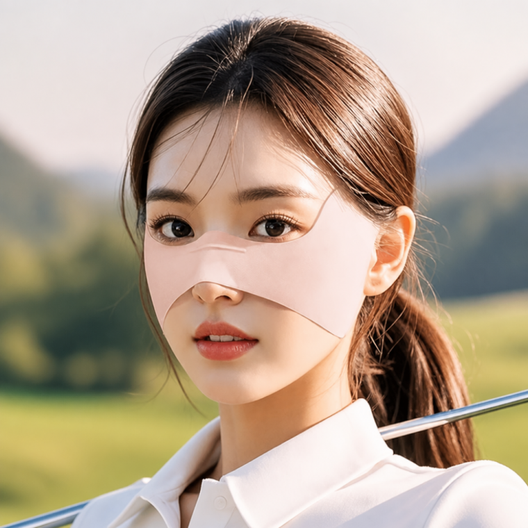 나비형 3D 얼굴 가리개 자외선 차단 마스크 골프 햇빛 가림막