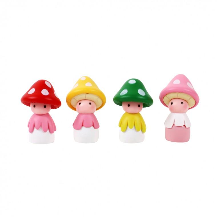 미니어처 버섯요정인형세트 4P