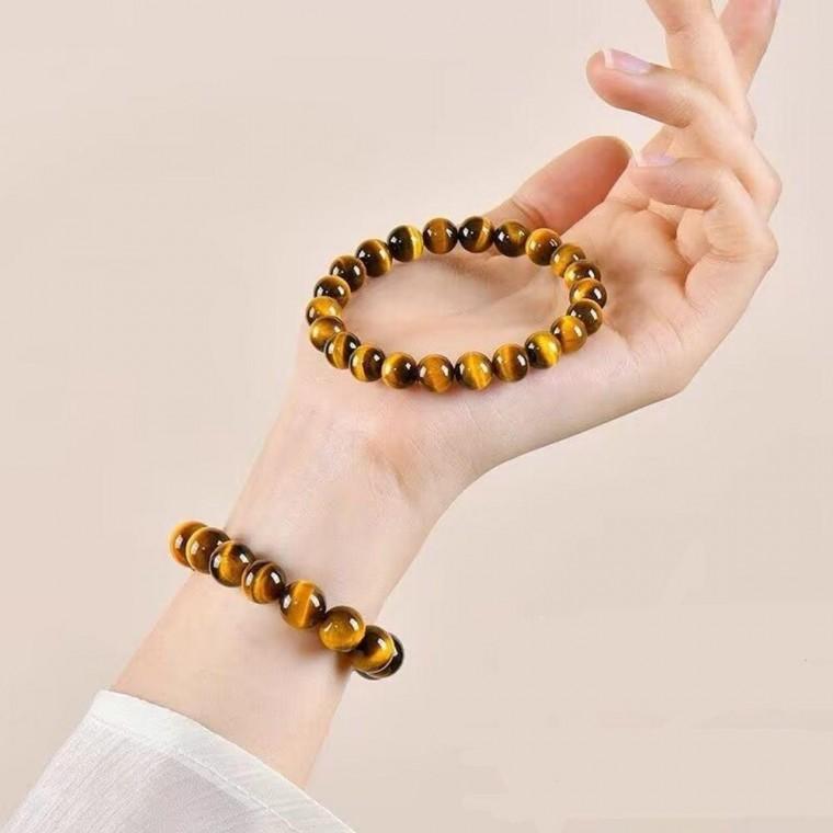 10mm 호안석 원석 팔찌 재물운 행운 기원 남녀공용 비즈팔찌