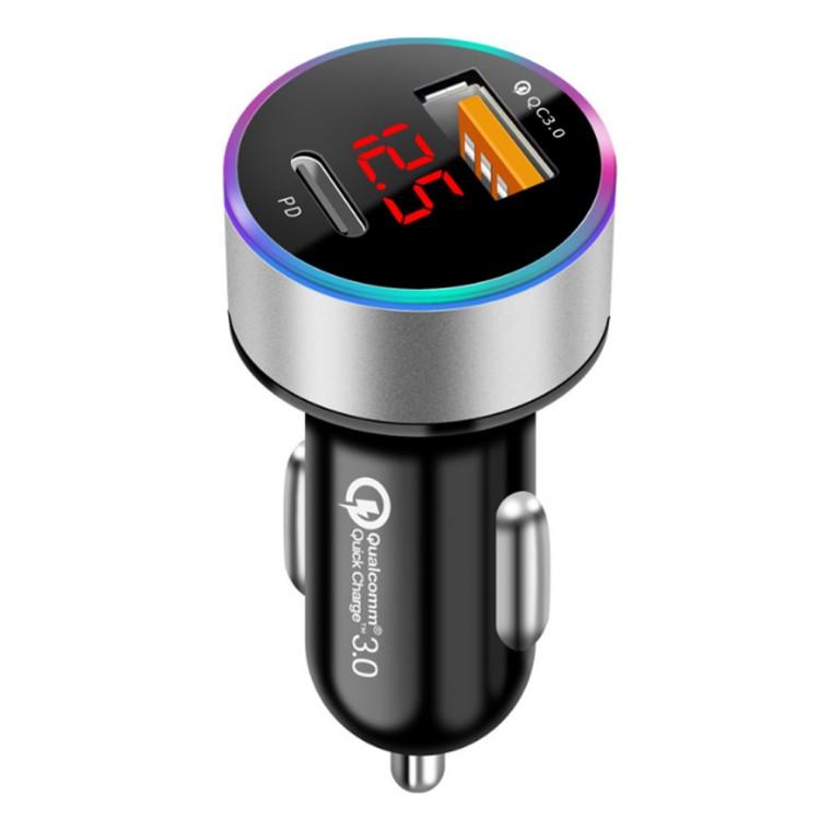 차량용 QC3.0 PD 고속충전 시거잭 S-2 차량용충전기(실버)