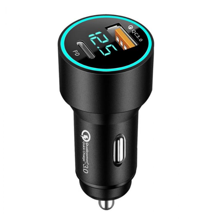 차량용 QC3.0 PD 고속충전 시거잭 S-1(블랙) 차량핸드폰충전