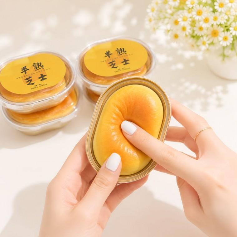 치즈케이크 말랑이 부드러운 촉감 놀이 스퀴시 스트레스 해소 장난감 먹음직스러운