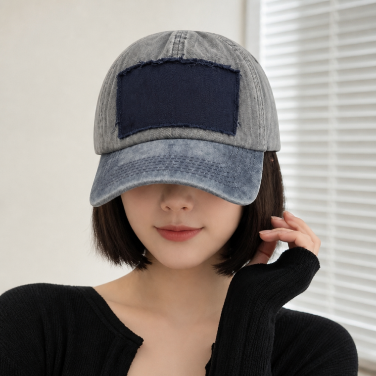 빈티지 자수 데님 볼캡 스트릿 무드 캐주얼 야구모자 남녀공용