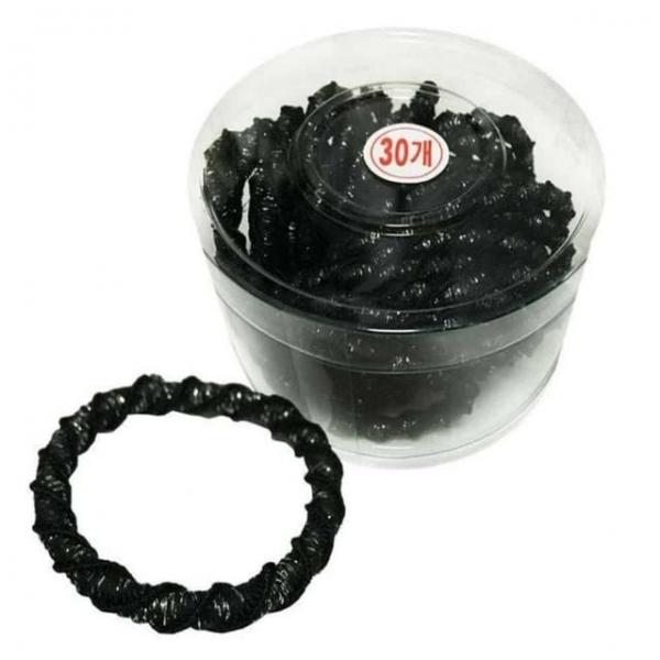 꽈배기 검정고무줄 30P 헤어고무줄 여아헤어고무줄