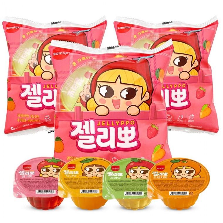 삼립 젤리뽀 6가지 과일 젤리 간식 360g 3봉