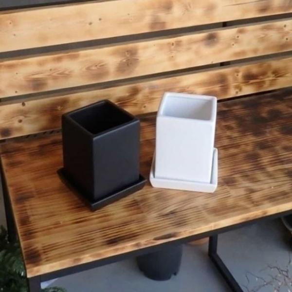 도기 화분 11x11x15cm 중형화분 도자기빈화분