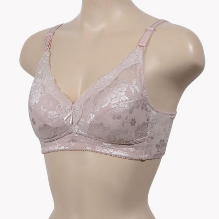 노와이어 매쉬 B컵 브라 플라워브라 여자편한속옷 홑겹브라