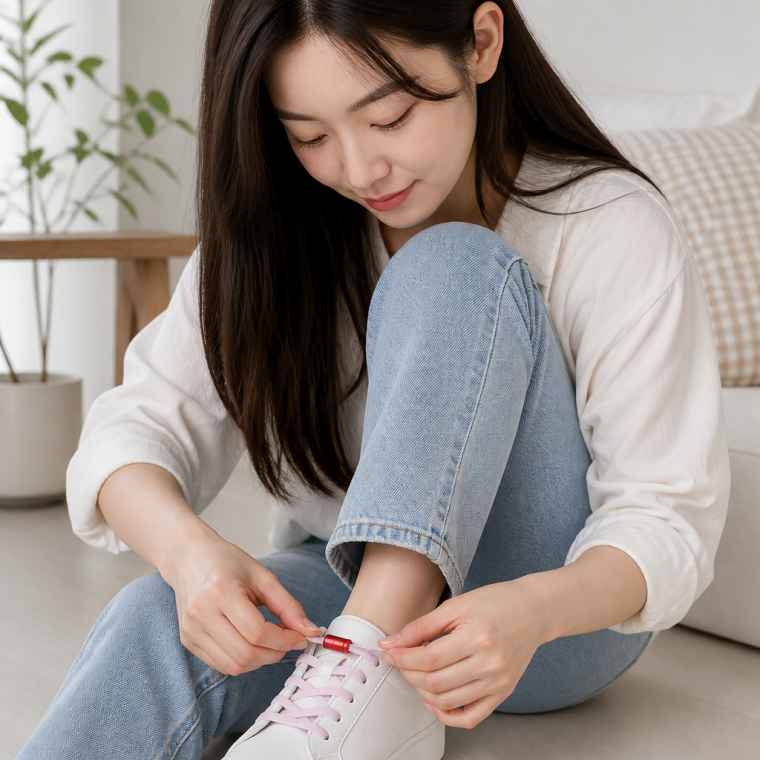 운동화 끈 고정 클립 풀림 방지 신발 레이스 간편 장착 캡슐형 조임 장치