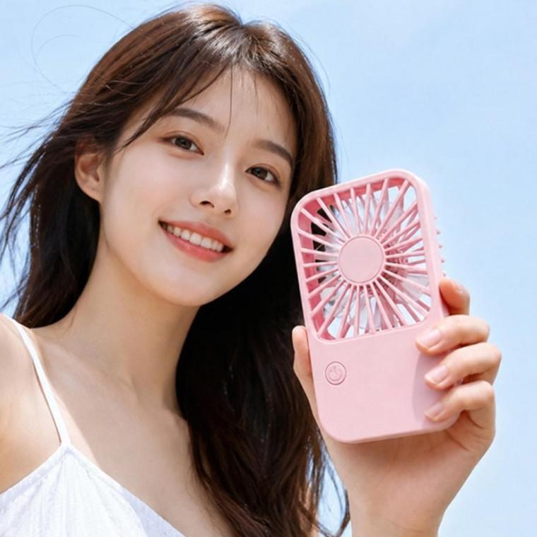 쿨링팬 미니 디자인 강력풍 사각형 여름 데일리아이템 간편휴대 강력풍선풍기
