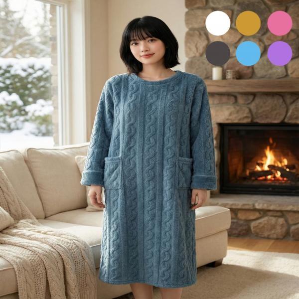 유니바운드 겨울잠옷 홈웨어 여성원피스 임산부원피스 실내복 임산부잠옷 파자마파티 여자잠옷 여성실내복