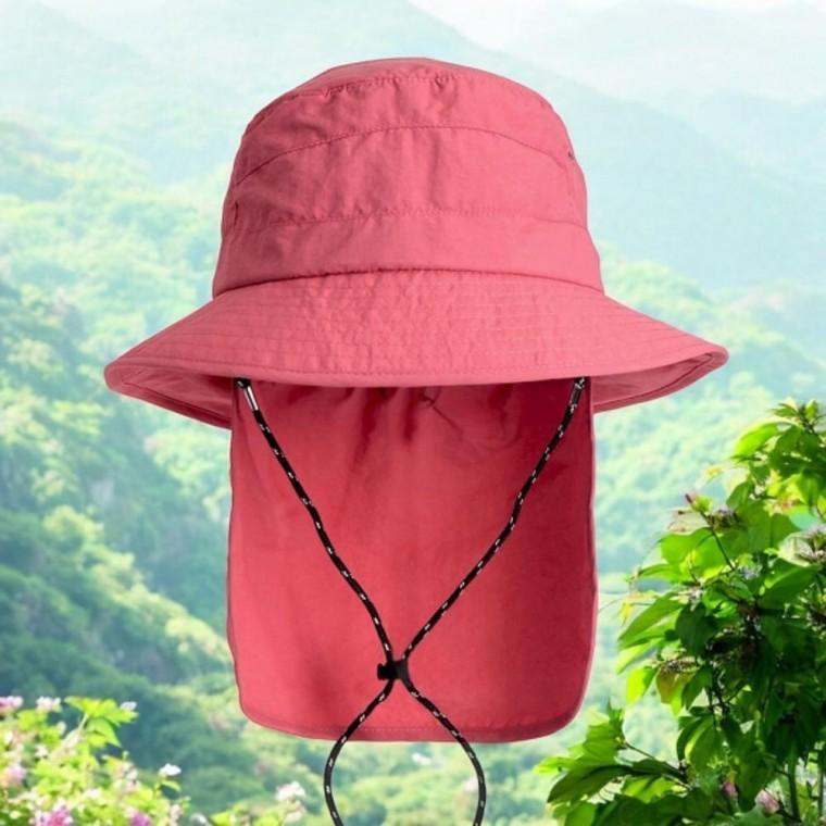 접이식 넥커버 등산모자 핑크 접이식모자 핑크모자 패션모자 햇볕차단모자