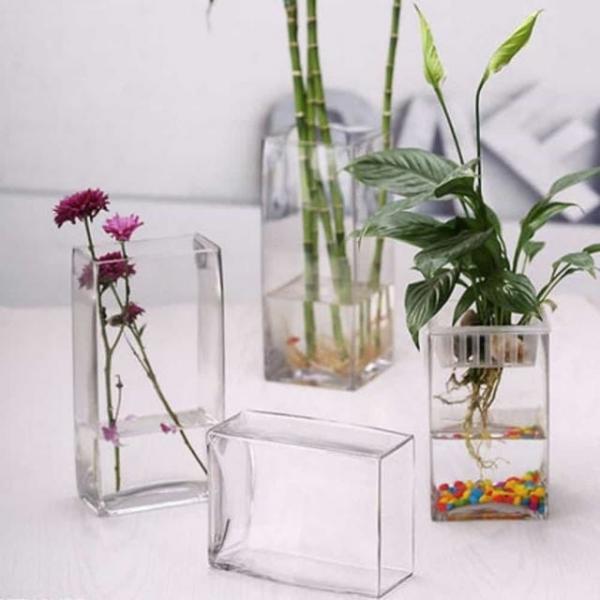 유리 화병 10x10x40cm 인테리어소품화병 꽃다발화병