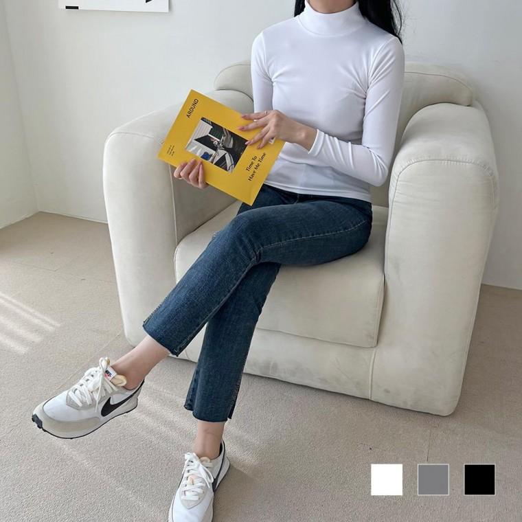 푸키아 여자 무지 하이넥 폴라티 SD220944 남자 폴라 니트 나시 긴팔 여성 반폴라 티숙 폴라티숙 폴라티숙