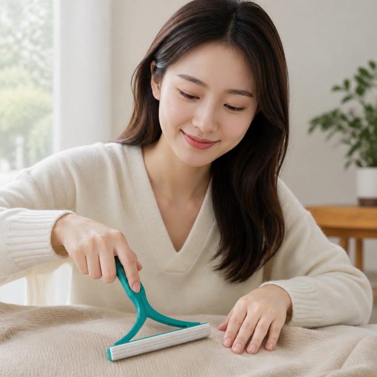 옷감 손상 방지 양면 보풀제거기 옷 보풀 제거 솔 니트 코트 케어
