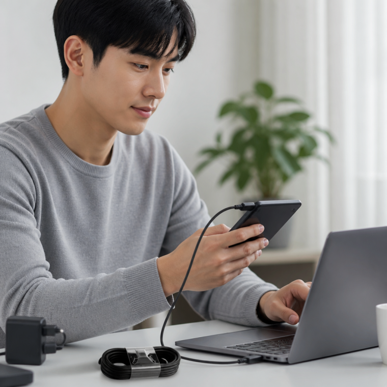 CtoC 고속 충전 케이블 데이터 전송용 스마트폰 연결선