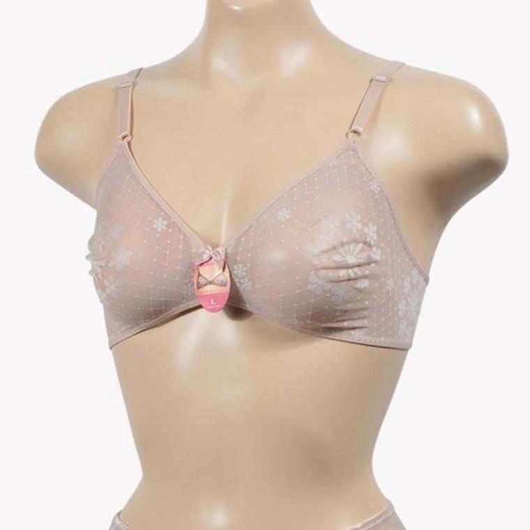 레이스 망사 브라 40대여성속옷 노와이어브라 여자브라