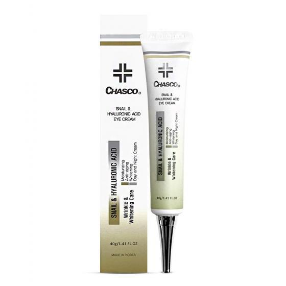 차스코 스네일 히알루론산 주름 개선 보습 아이크림 40g 2개