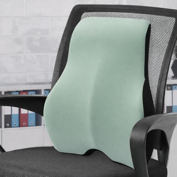 커브 메모리폼 의자 등받이 쿠션 민트