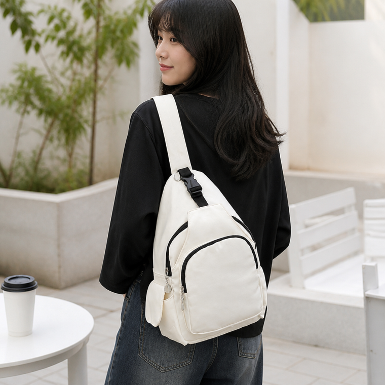 남녀 공용 데일리 슬링백 원숄더 크로스백 여행용 메신저백 보조 가방 배낭