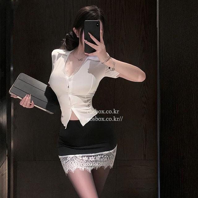 섹시 레이스 시스루 여비서 오피스룩 코스프레 이벤트속옷 할로윈 파티룩 클럽룩