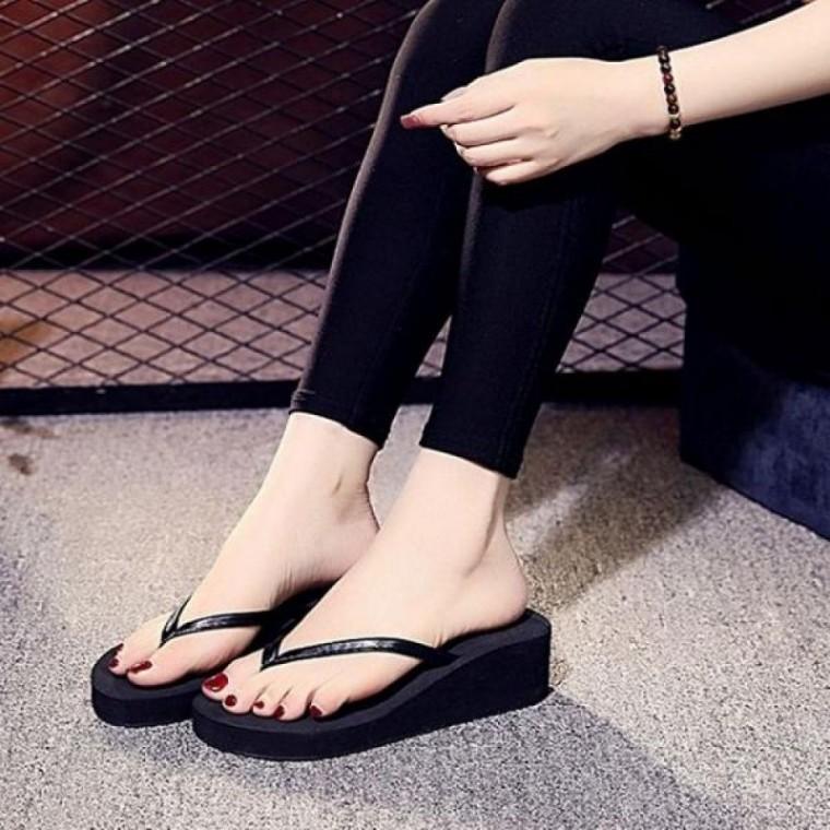 바캉스 키높이 비치 쪼리 5cm 여자 여성통굽조리