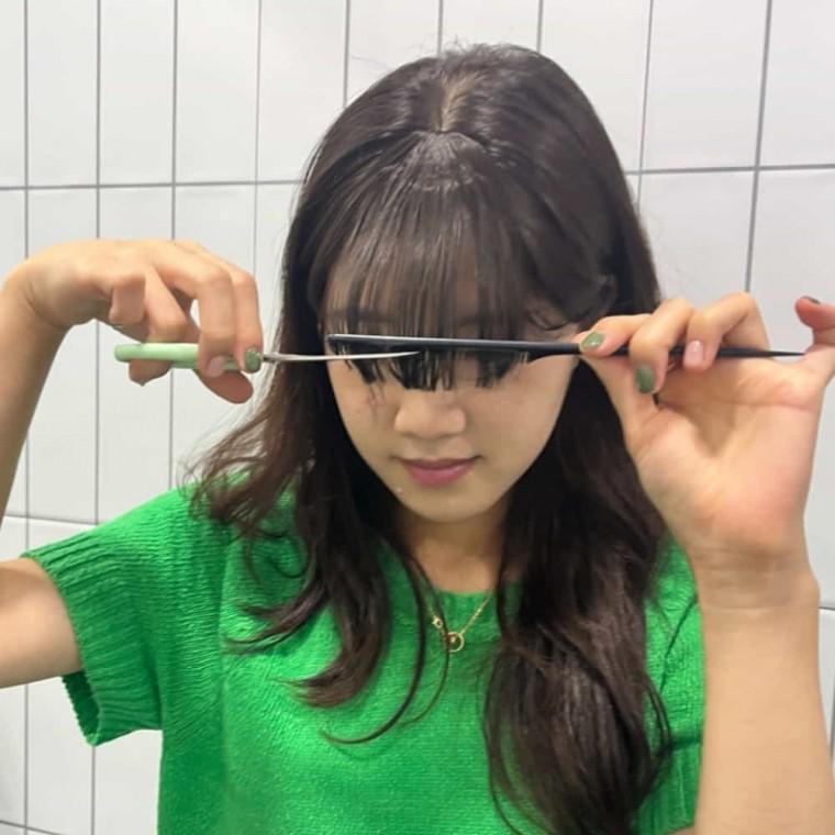 앞머리 부분가발 자연갈색 똑딱핀가발 여성부분가발