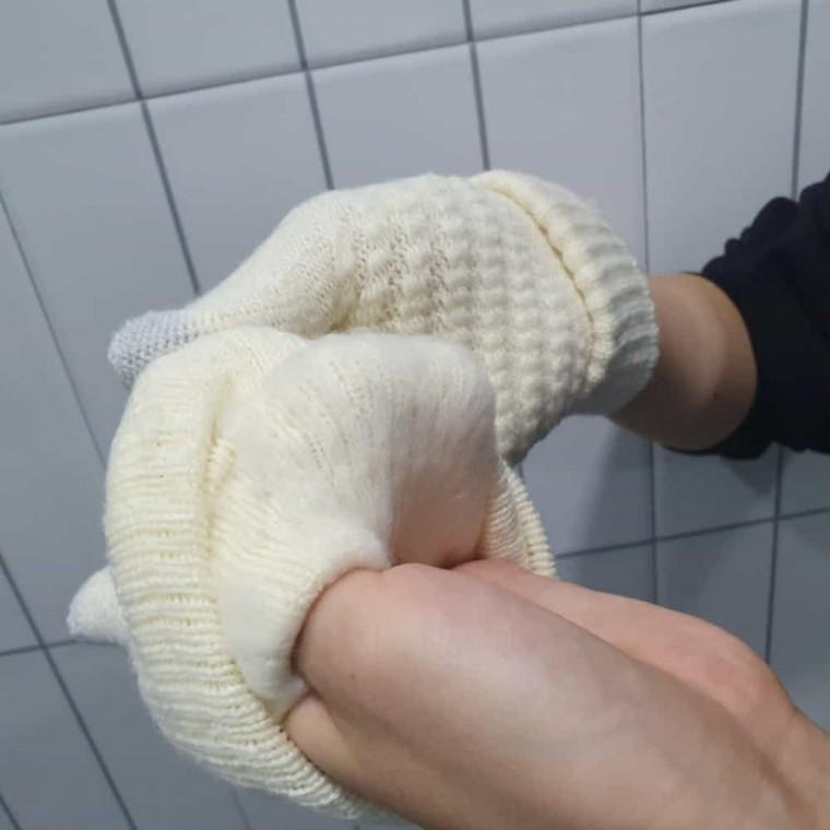 터치 니트장갑 화이트 귀여운장갑 겨울장갑