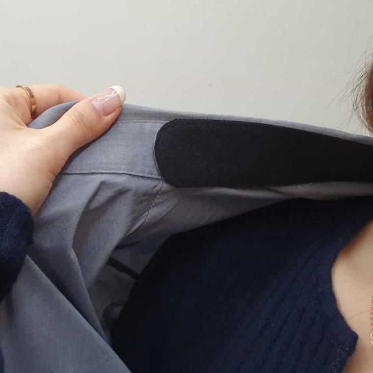 모자 패드 일자형 블랙 10P 땀흡수패드 모자땀패드
