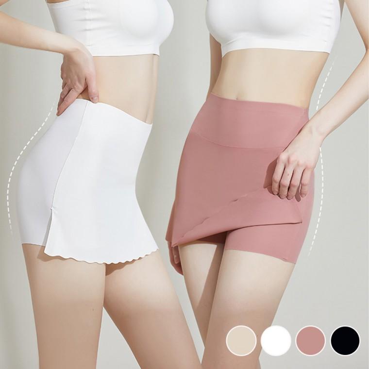 Y존 커버 심리스 예쁜 물결 디자인 속옷 대용 데일리 치마 속바지
