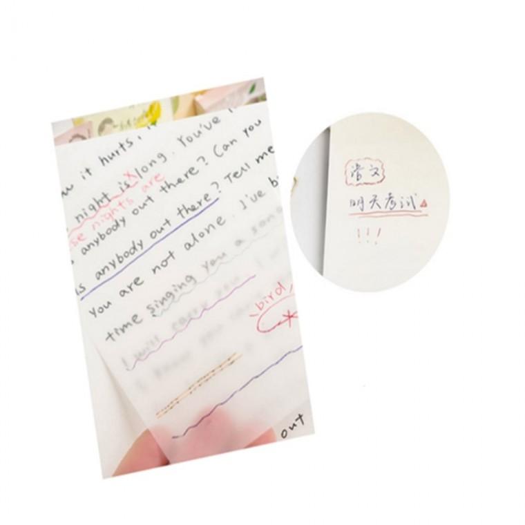 반투명 메모지 접착메모지 투명스티커 점착식메모지