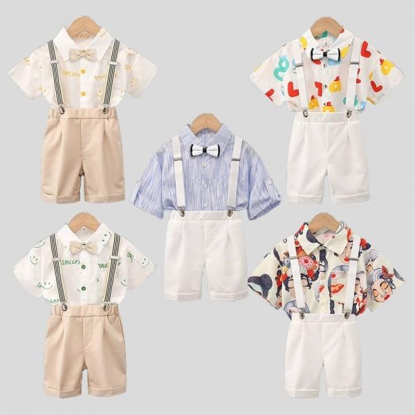 드림픽쳐 반팔셔츠 서스팬더 멜빵세트