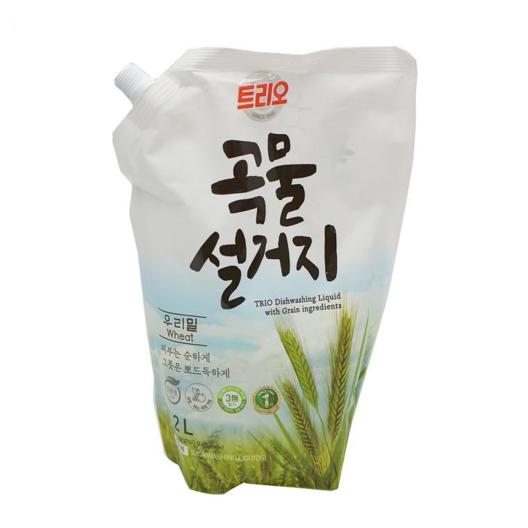 트리오 곡물설거지 우리밀 주방세제 1.2L 리필