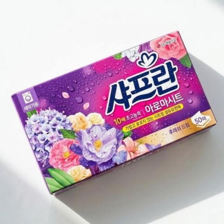 시트형 플로럴향 향기로운 섬유유연제 화이트 50매