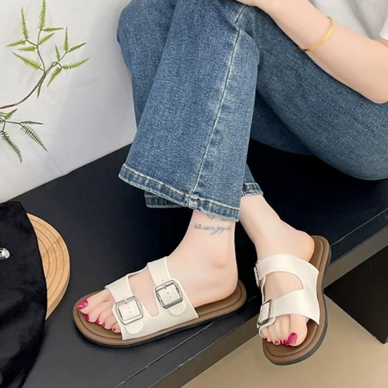 실용적인 여름 스타일 더블 스트랩 샌들 캐주얼 샌들