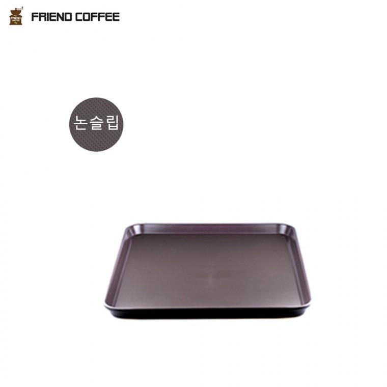 사각 논슬립쟁반 카페 트레이 브라운 515x380mm