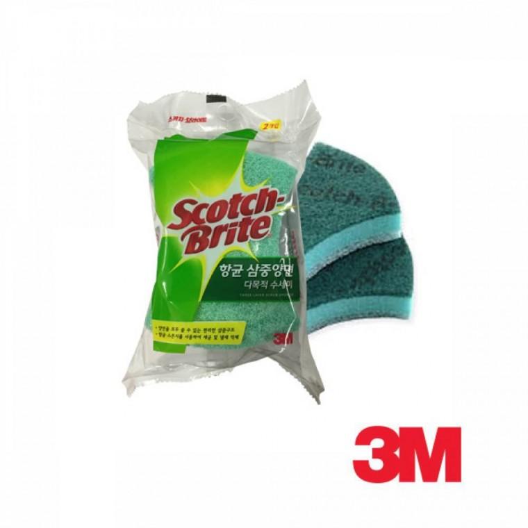 3M 삼중 양면 다목적 수세미 2개입