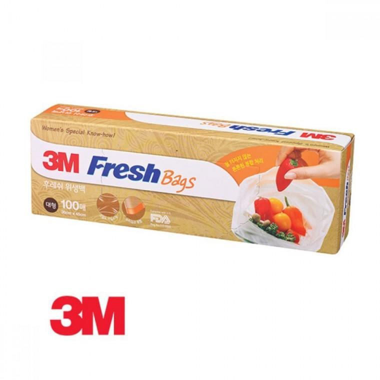 3M 후레쉬백 일회용 비닐 위생백 대형 30x45cm 100매