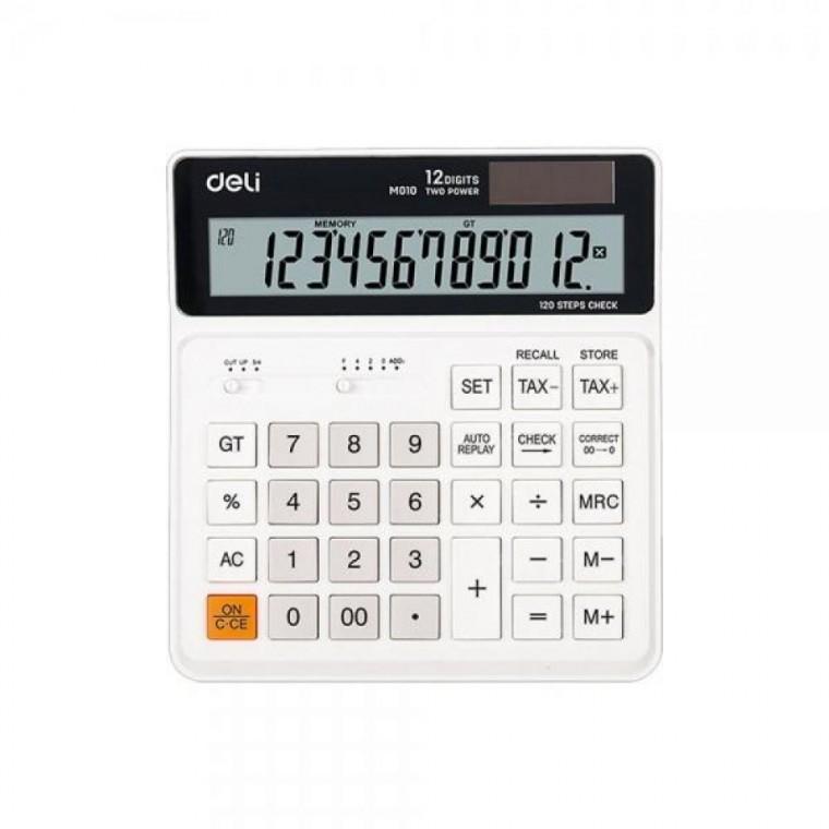 사무용 델리 계산기 EM01010-화이트 DELI